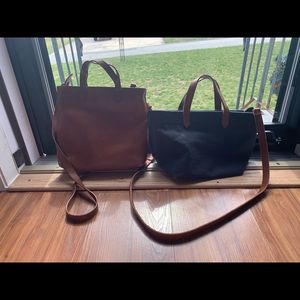 EUC Set of 2 Madewell Purses! ZipTop Small Transport & Canvas Transport